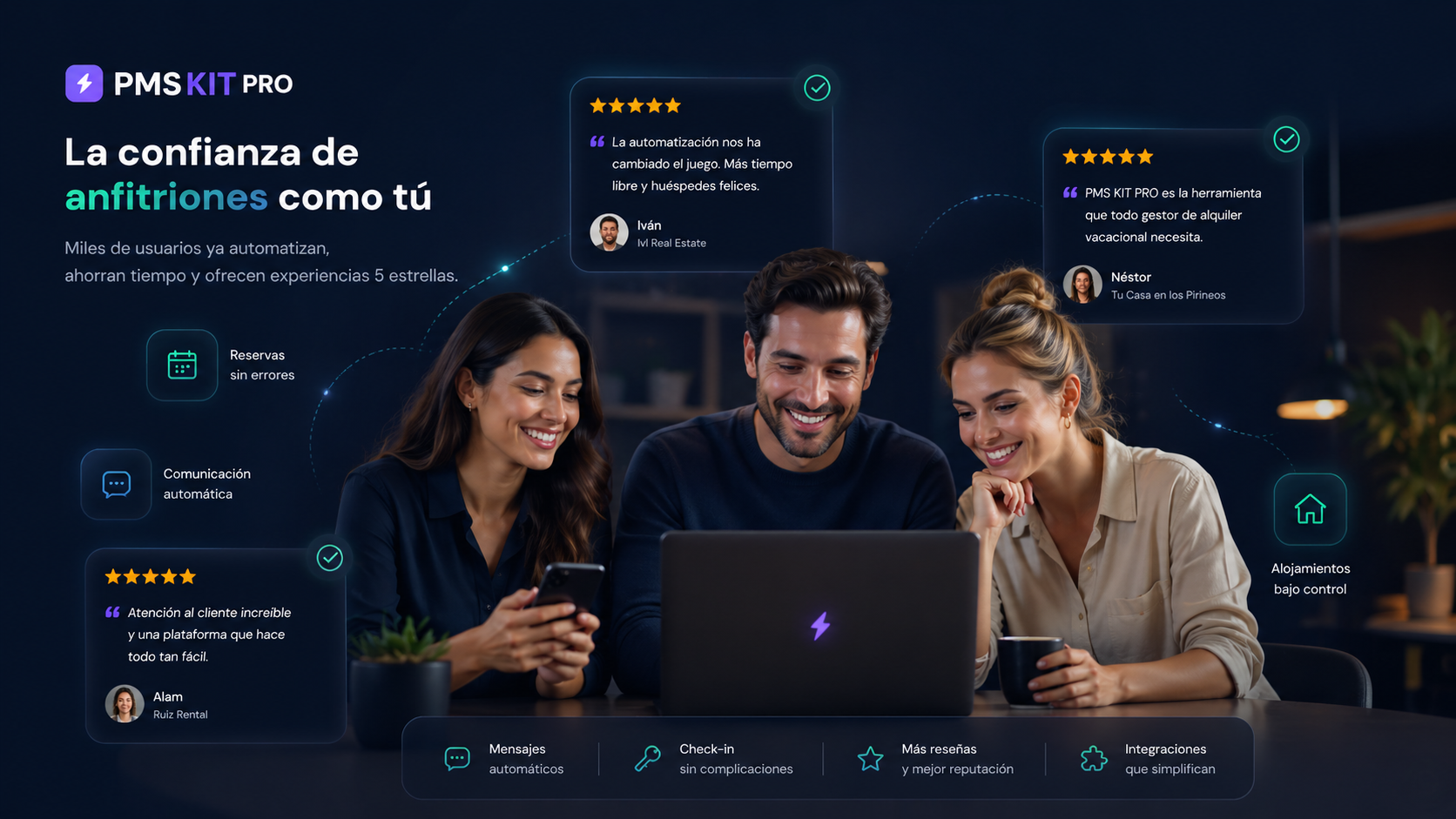 La confianza de anfitriones de apartamentos turísticos: miles ya usan PMS Kit Pro